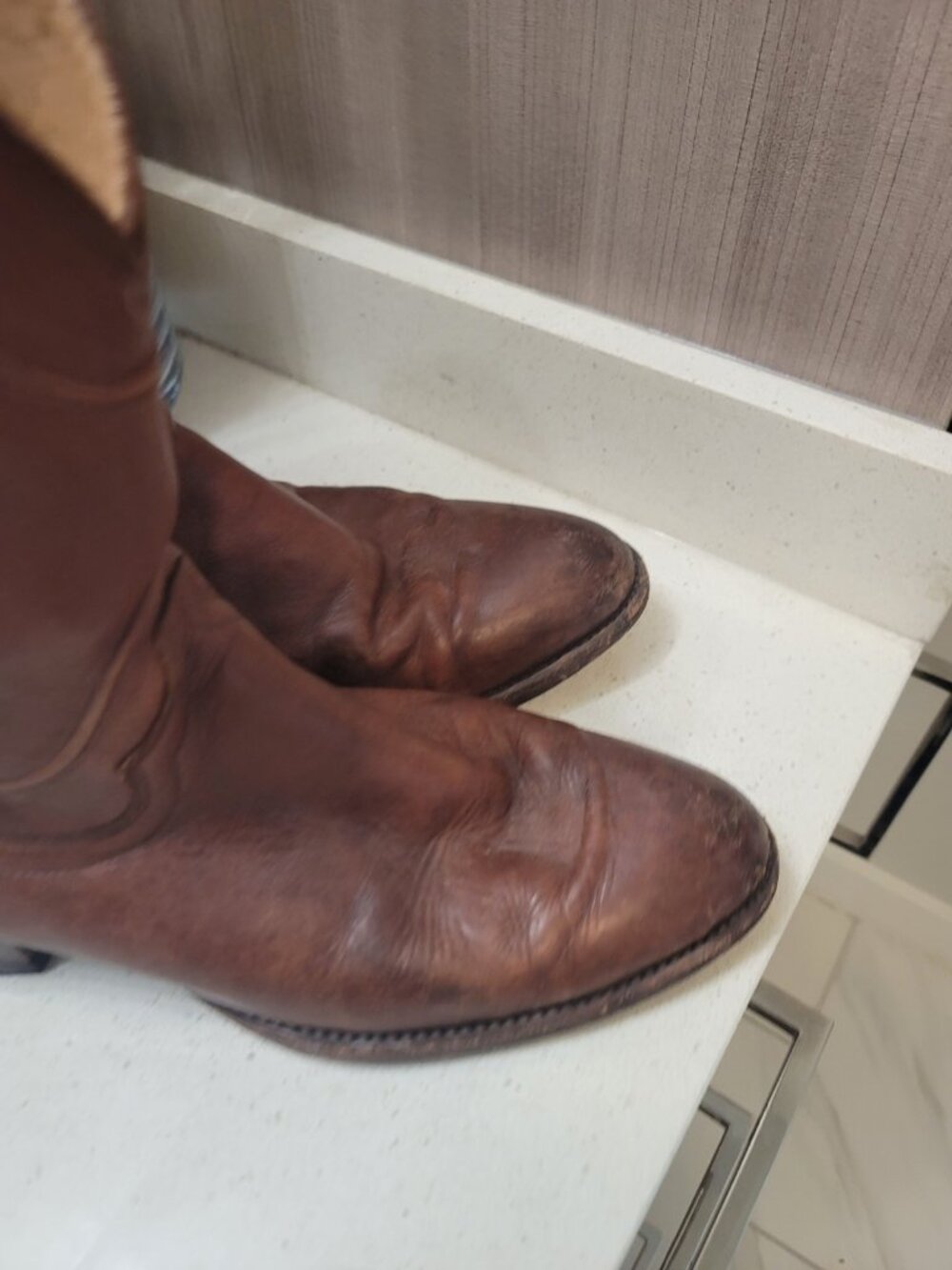 Tecovas The Earl Roper Bourbon Calfskin Leather Cowboy Boots Sz 10.5 D Men Brown - Picture 7 of 15